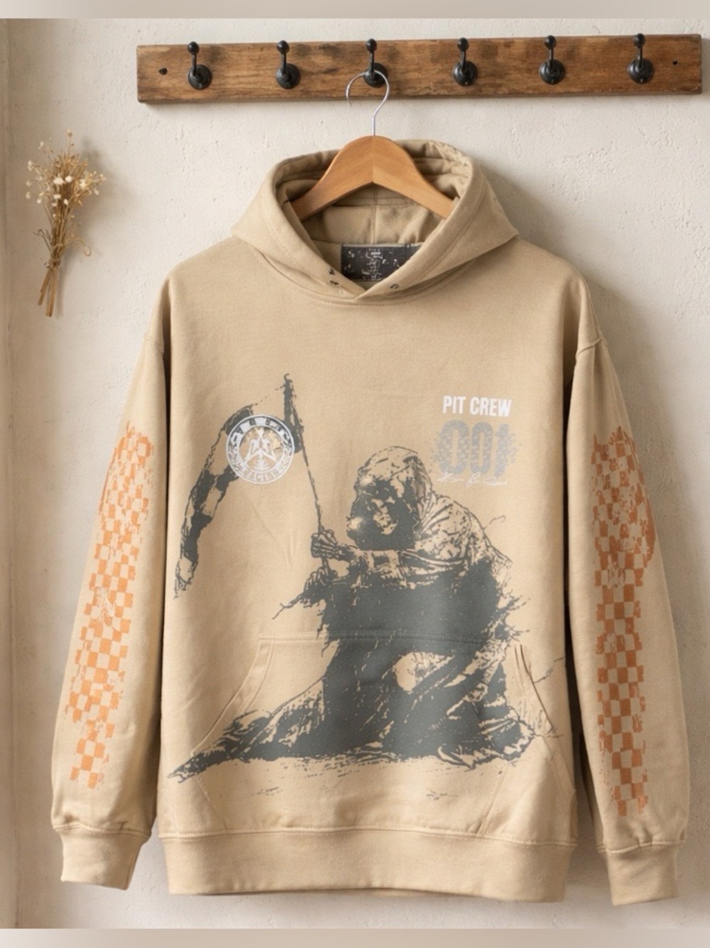 NWT THRT Racing Rick Ross Pit Crew Tan Hoodie * 2XL